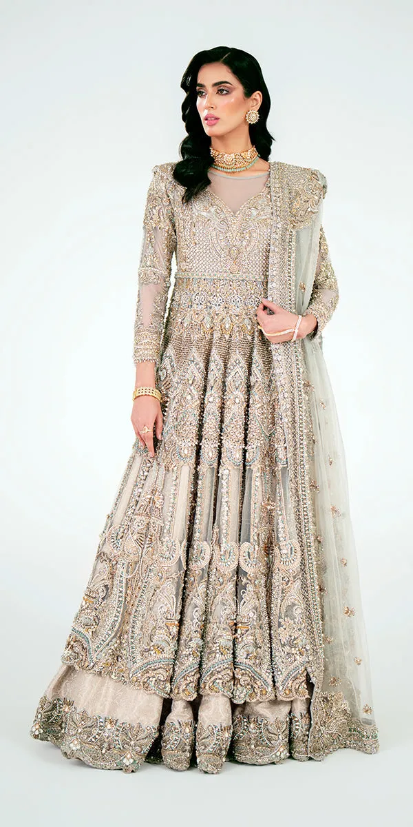 Embellished Lehenga Gown Style Pakistani Bridal Dress