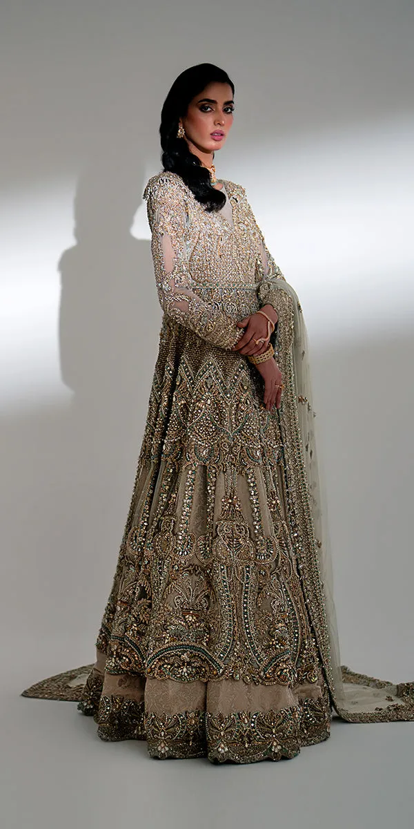 Embellished Lehenga Gown Style Pakistani Bridal Dress
