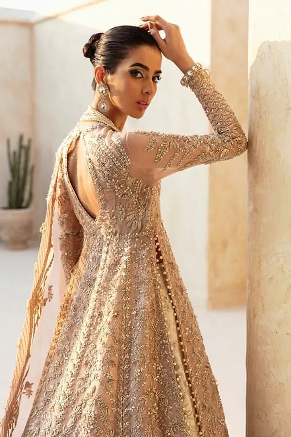 Embellished Lehenga Gown Style Pakistani Bridal Dress