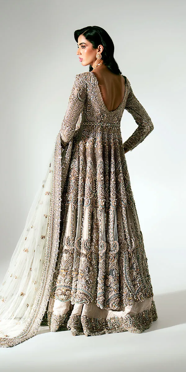 Embellished Lehenga Gown Style Pakistani Bridal Dress