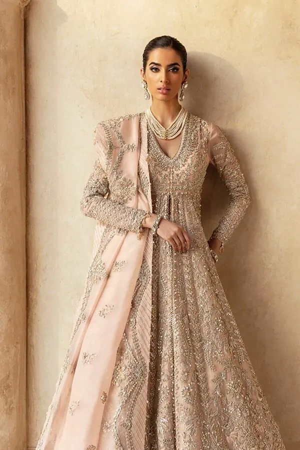 Embellished Lehenga Gown Style Pakistani Bridal Dress