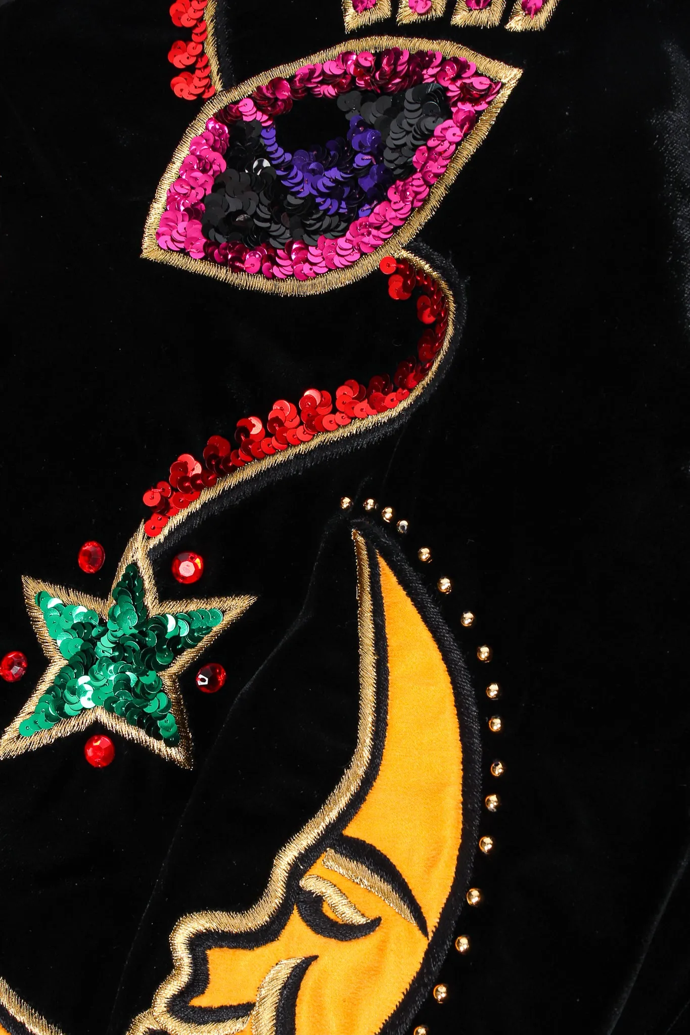 Embellished Moon & Stars Bomber Jacket