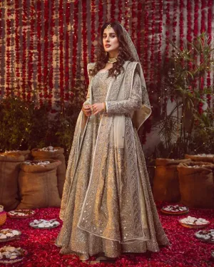 Embellished Pakistani Bridal Lehenga and Pishwas Dress