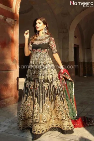 Embellished Pakistani Long Gown for Wedding Wear #PN53