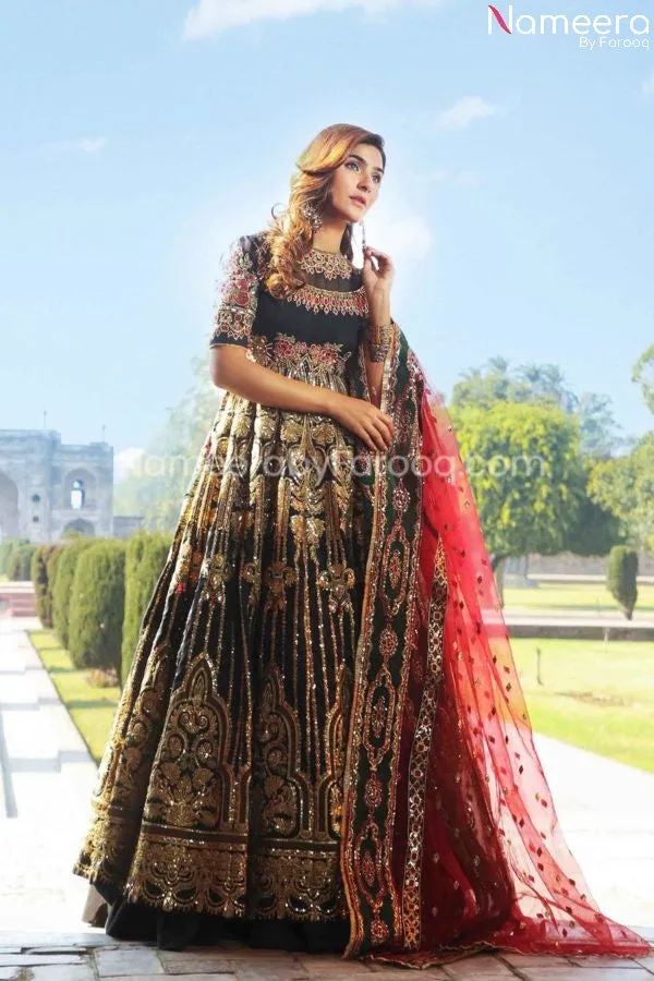 Embellished Pakistani Long Gown for Wedding Wear #PN53