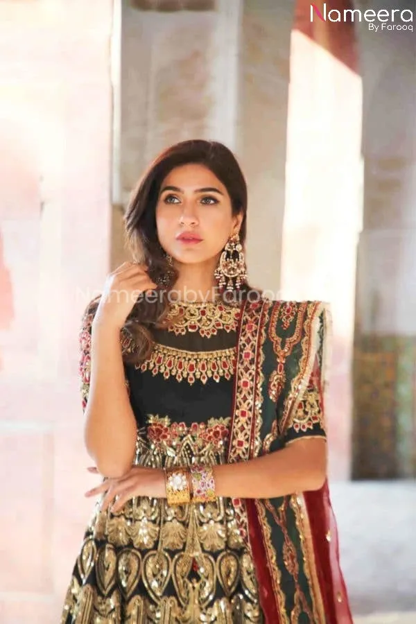 Embellished Pakistani Long Gown for Wedding Wear #PN53