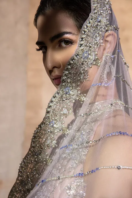Embellished Pink Bridal Dress Pakistani in Gown Style