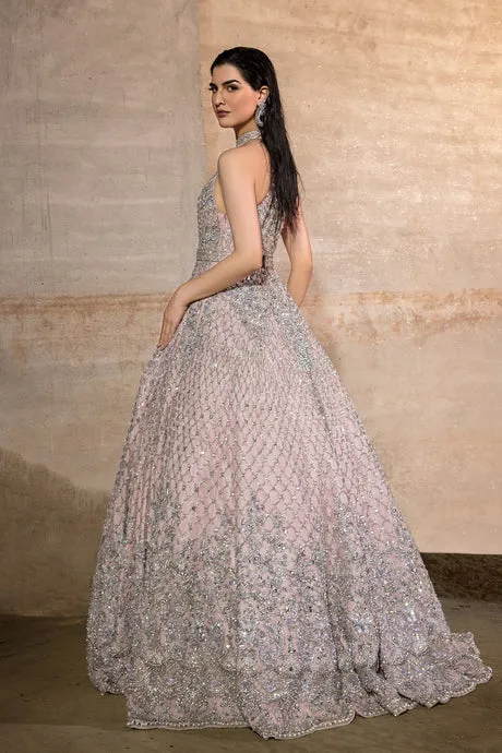 Embellished Pink Bridal Dress Pakistani in Gown Style