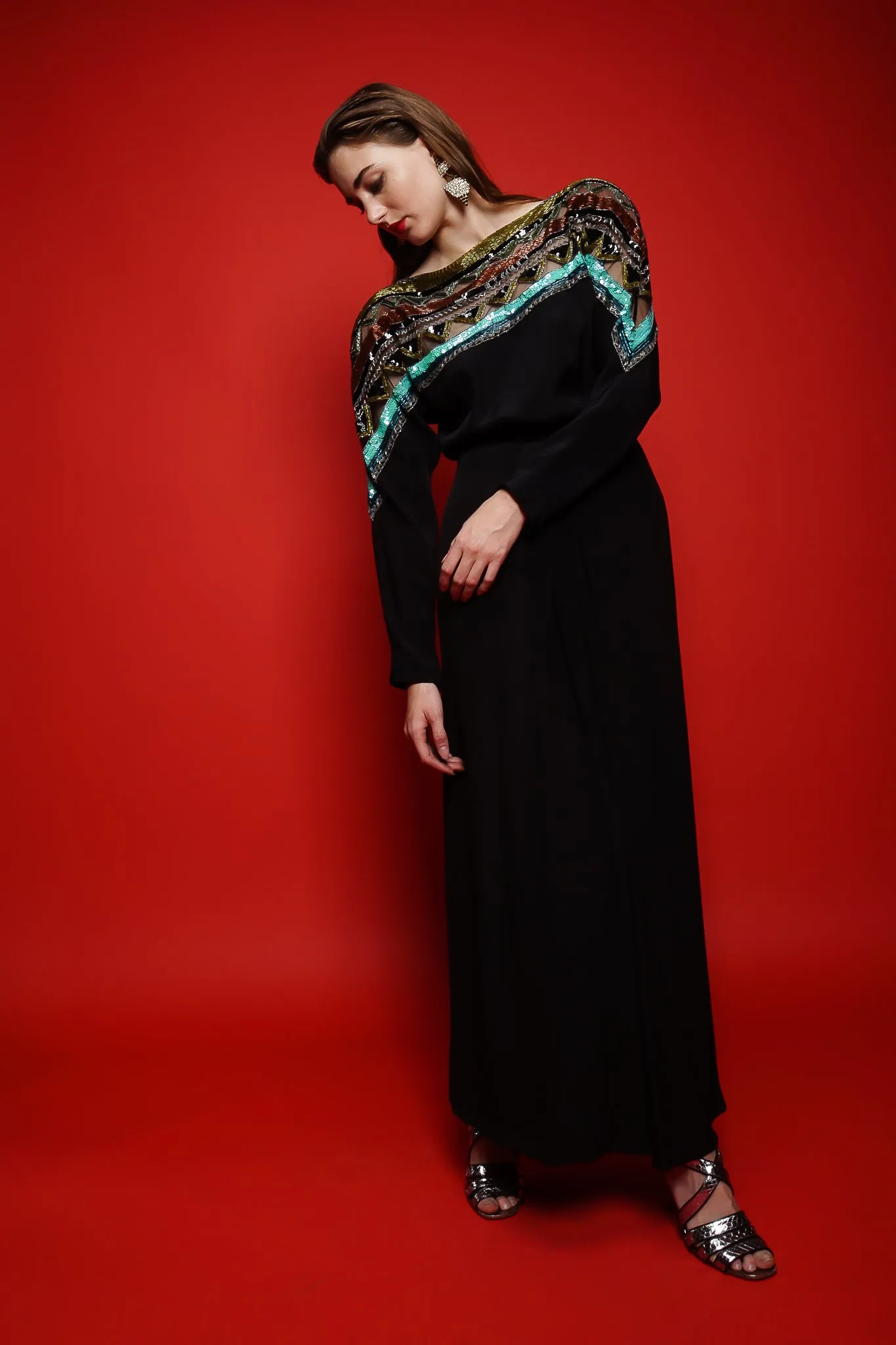 Embellished Yoke Gown
