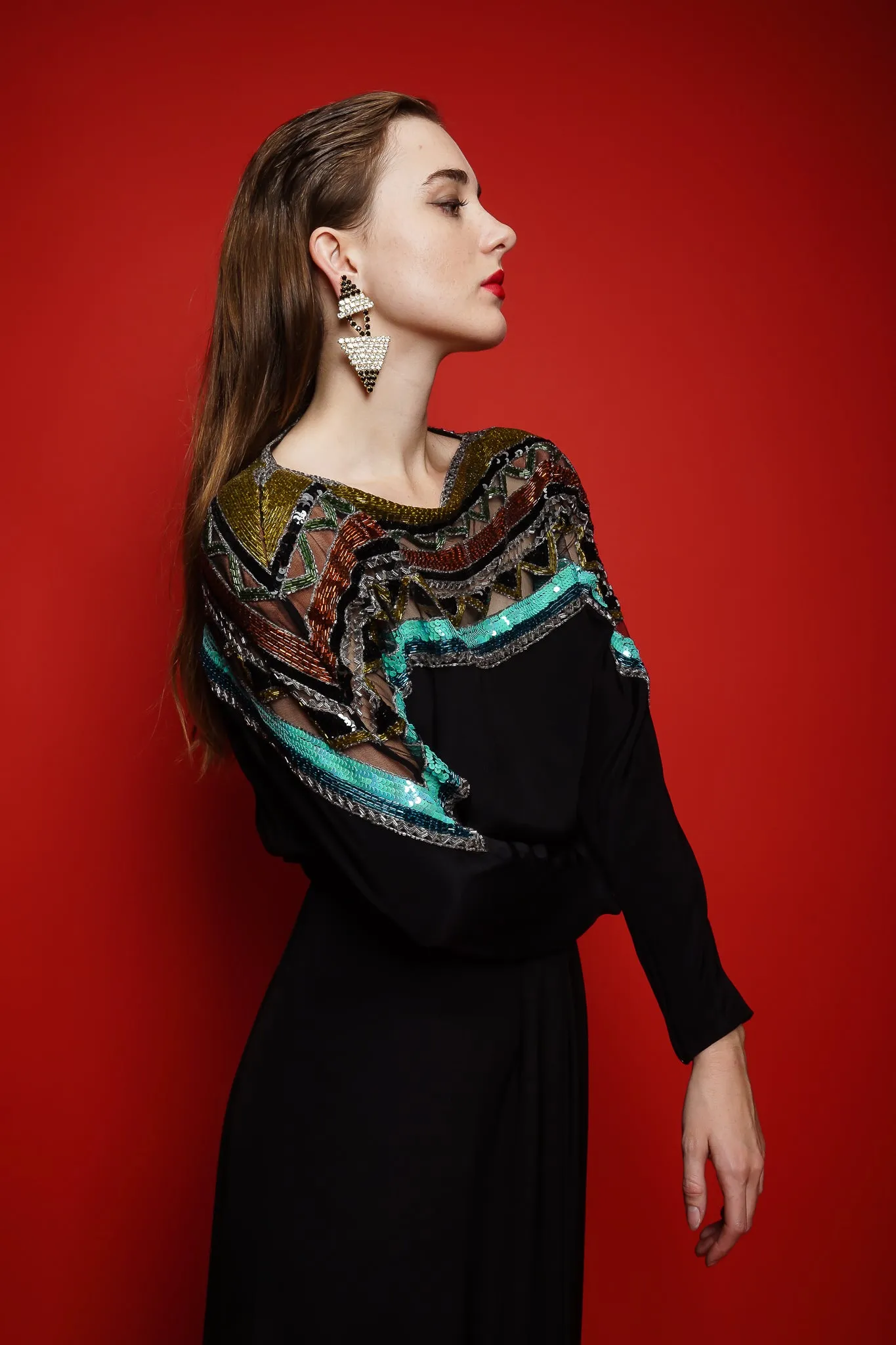 Embellished Yoke Gown