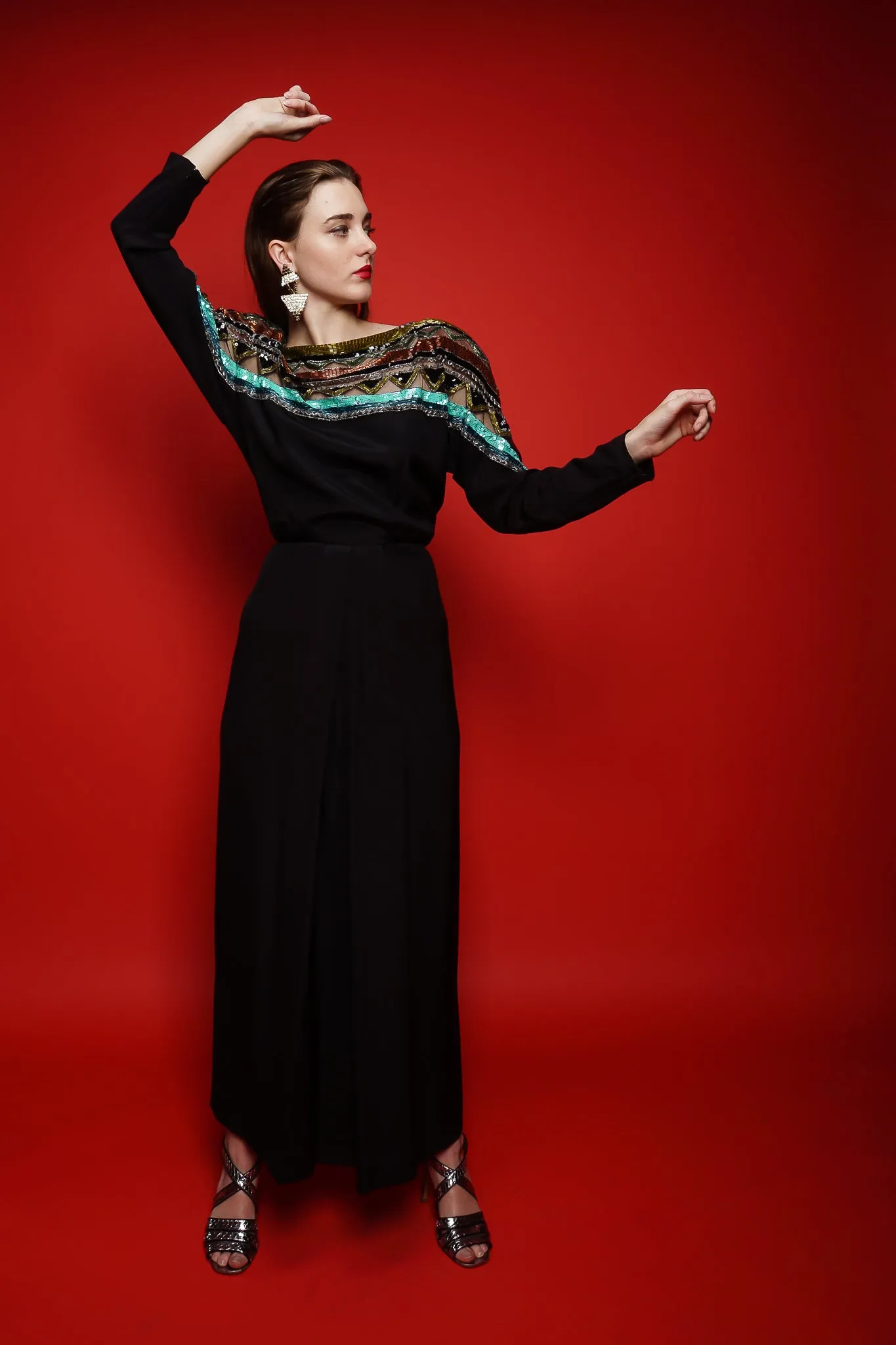Embellished Yoke Gown