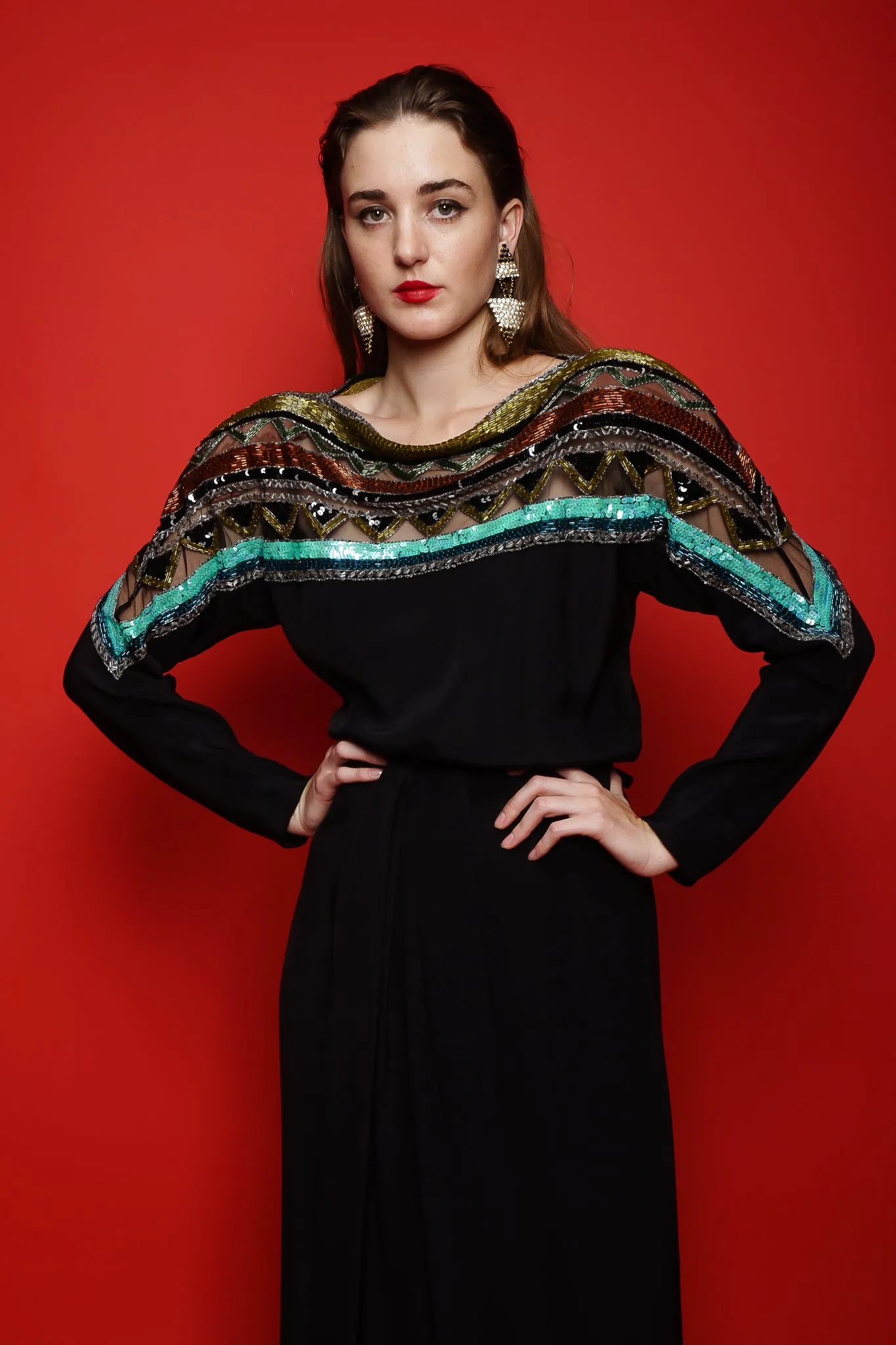 Embellished Yoke Gown