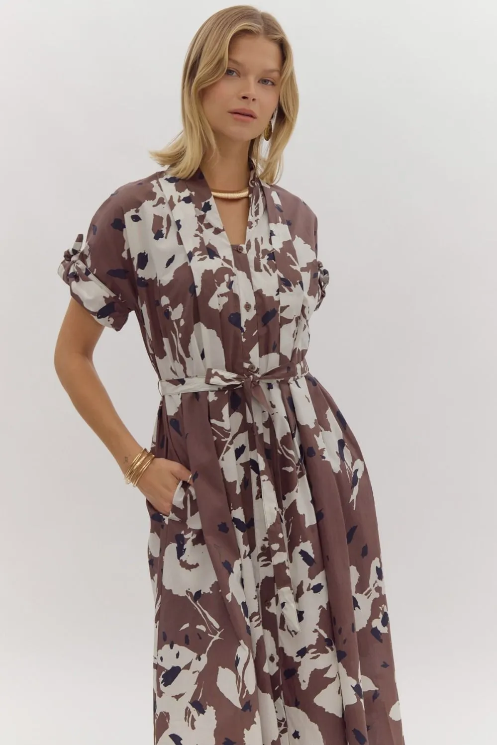ENTRO Maude Floral Midi Dress FINAL SALE