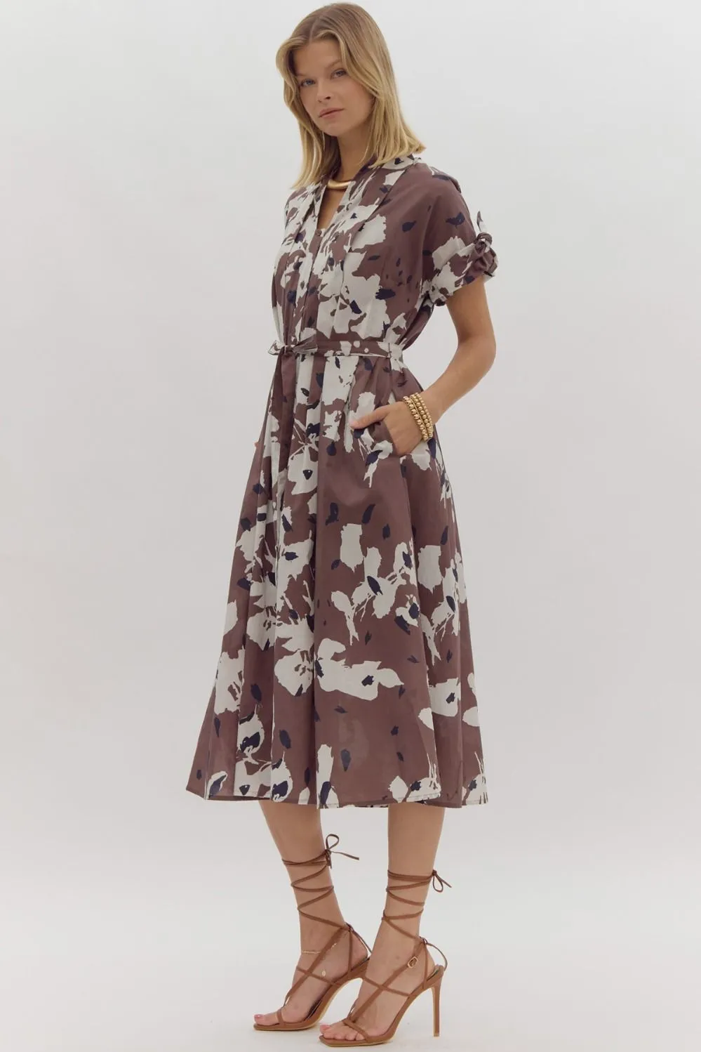 ENTRO Maude Floral Midi Dress FINAL SALE
