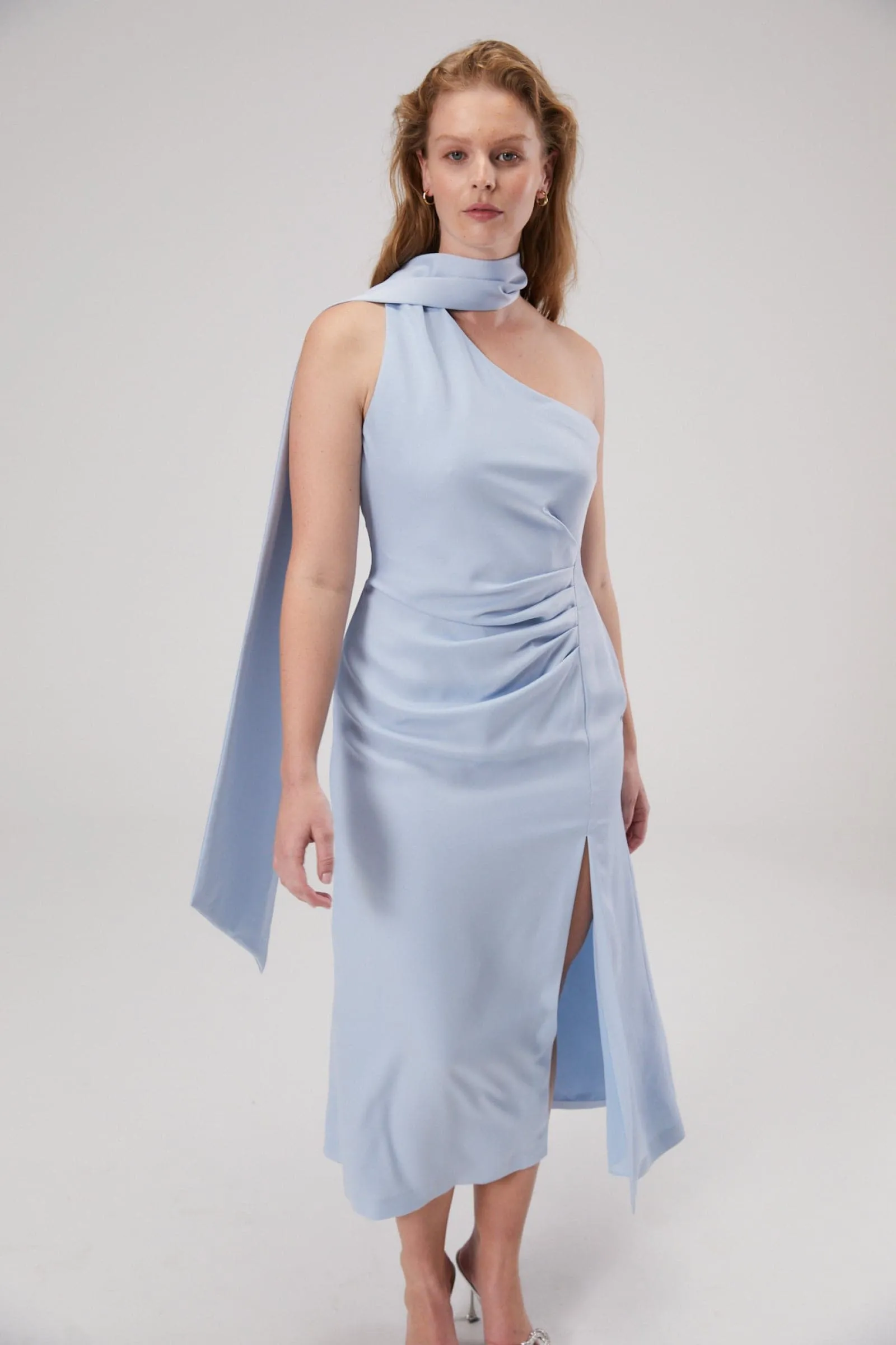 ESTRA SATIN MIDI DRESS