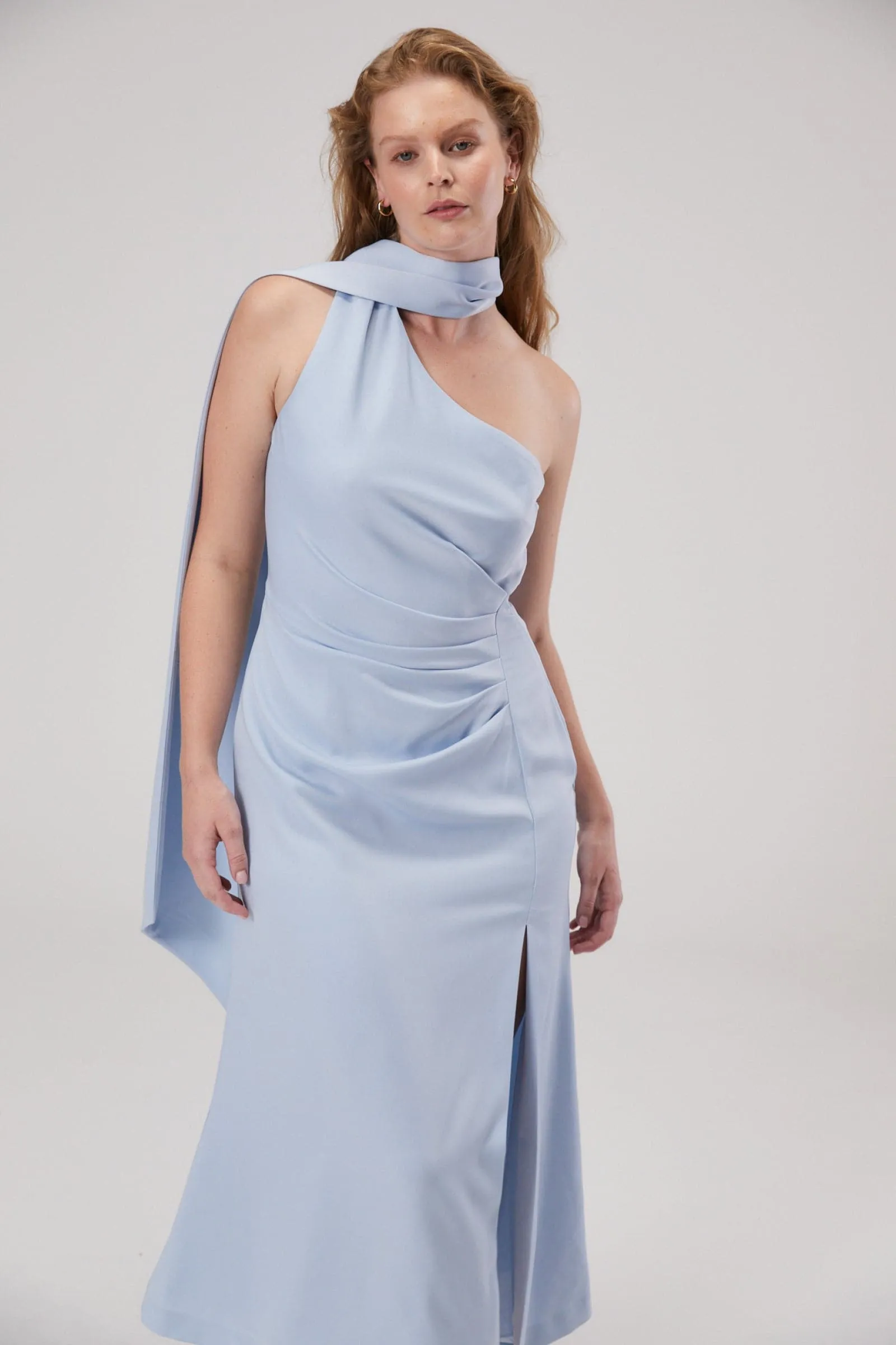 ESTRA SATIN MIDI DRESS