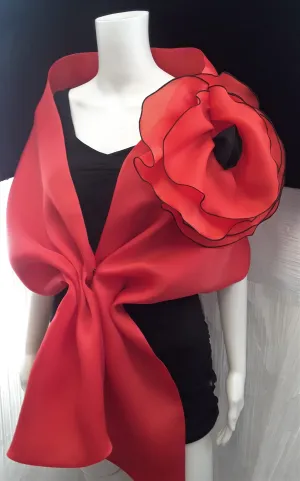 Evening Wrap with Flower