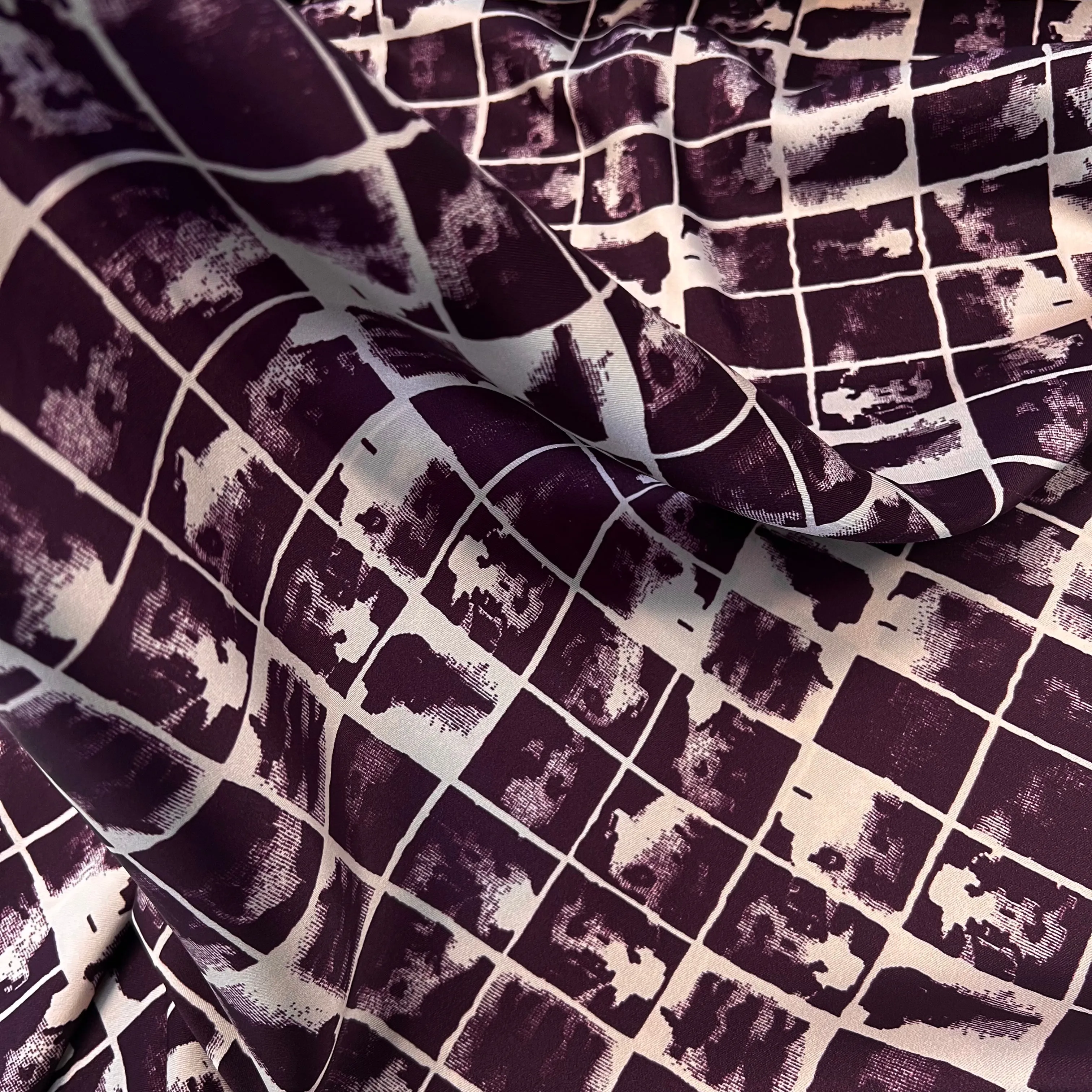 Faces Of Me Sateen Dress Fabric