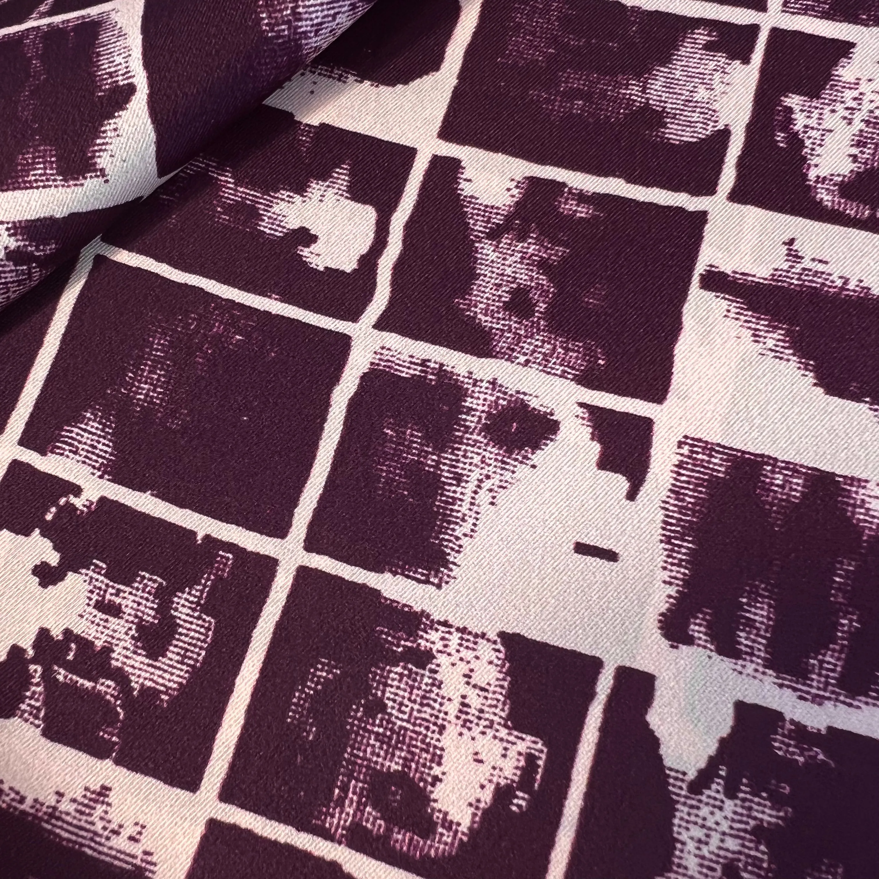 Faces Of Me Sateen Dress Fabric