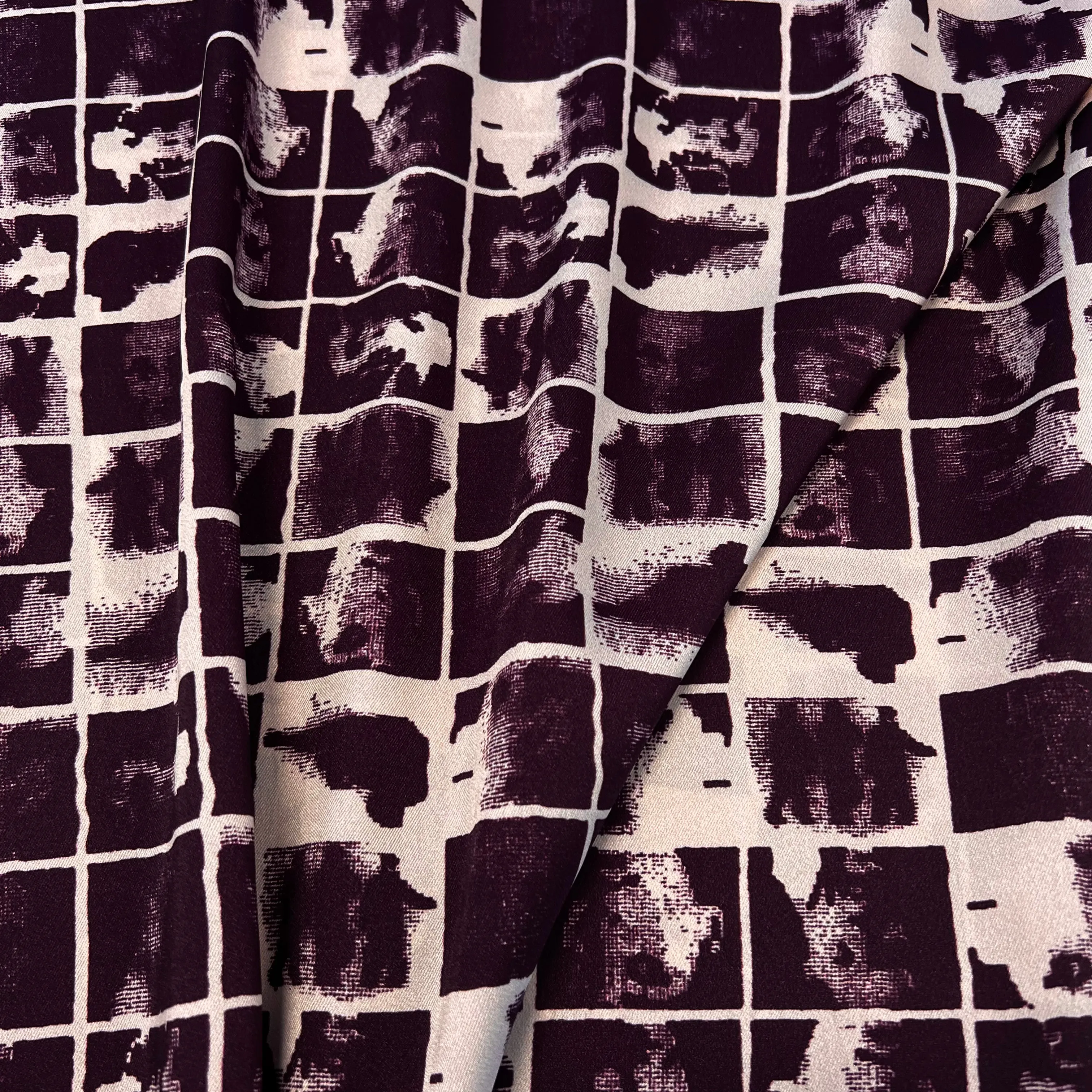 Faces Of Me Sateen Dress Fabric