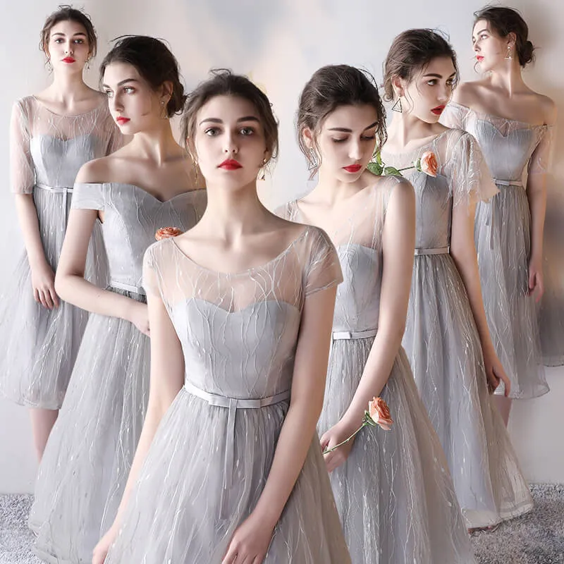 [Final Sale] Dusty Rose Scoop Neck Mix Match Midi Bridesmaid Dresses