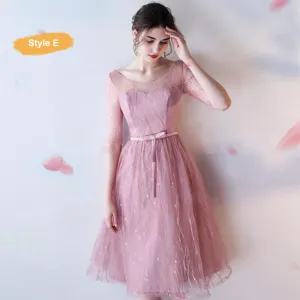 [Final Sale] Dusty Rose Scoop Neck Mix Match Midi Bridesmaid Dresses