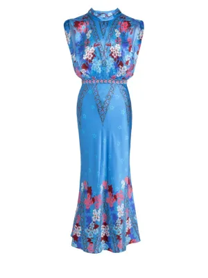 Fleur Midi Dress - Sky