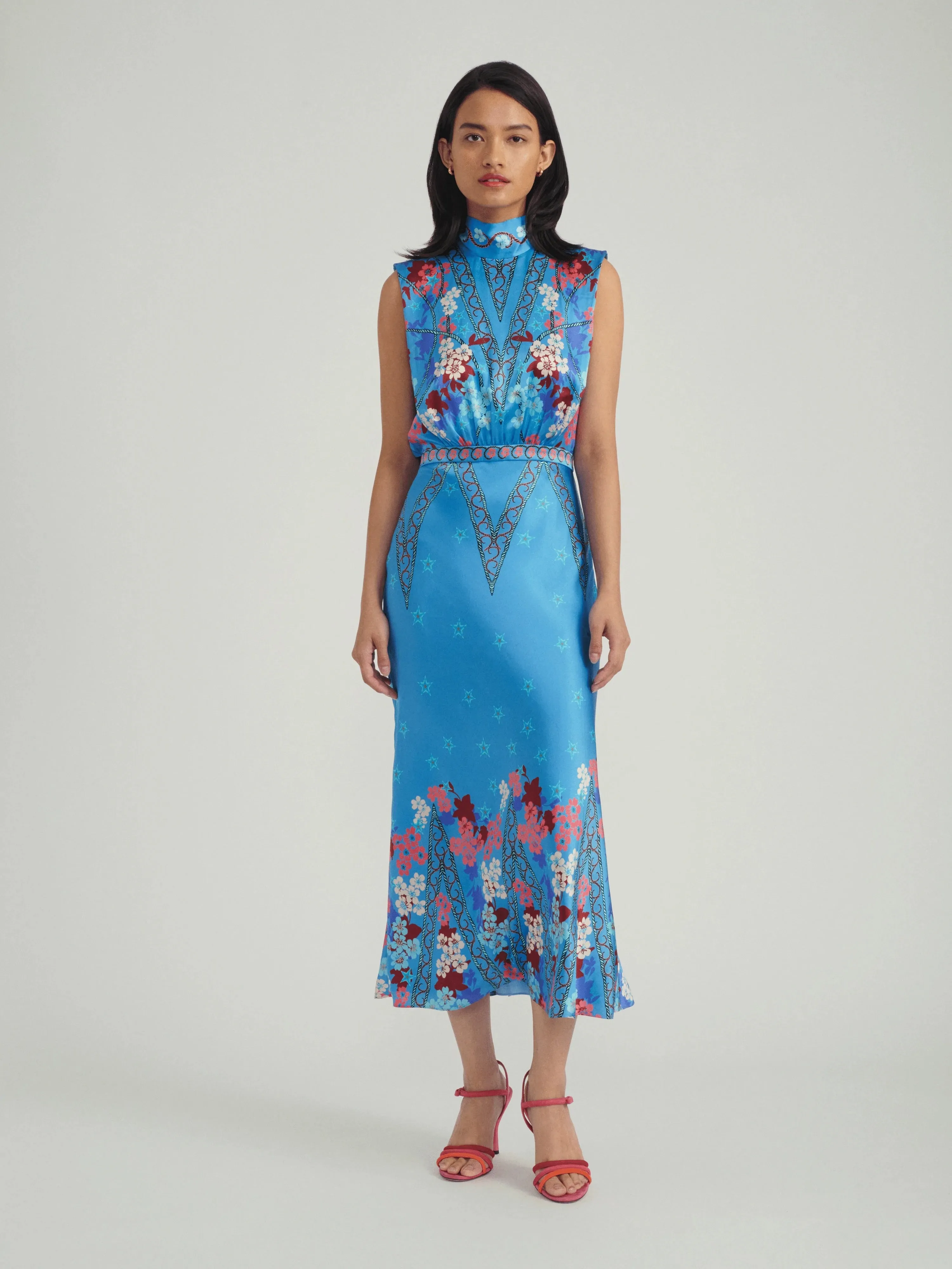 Fleur Midi Dress - Sky