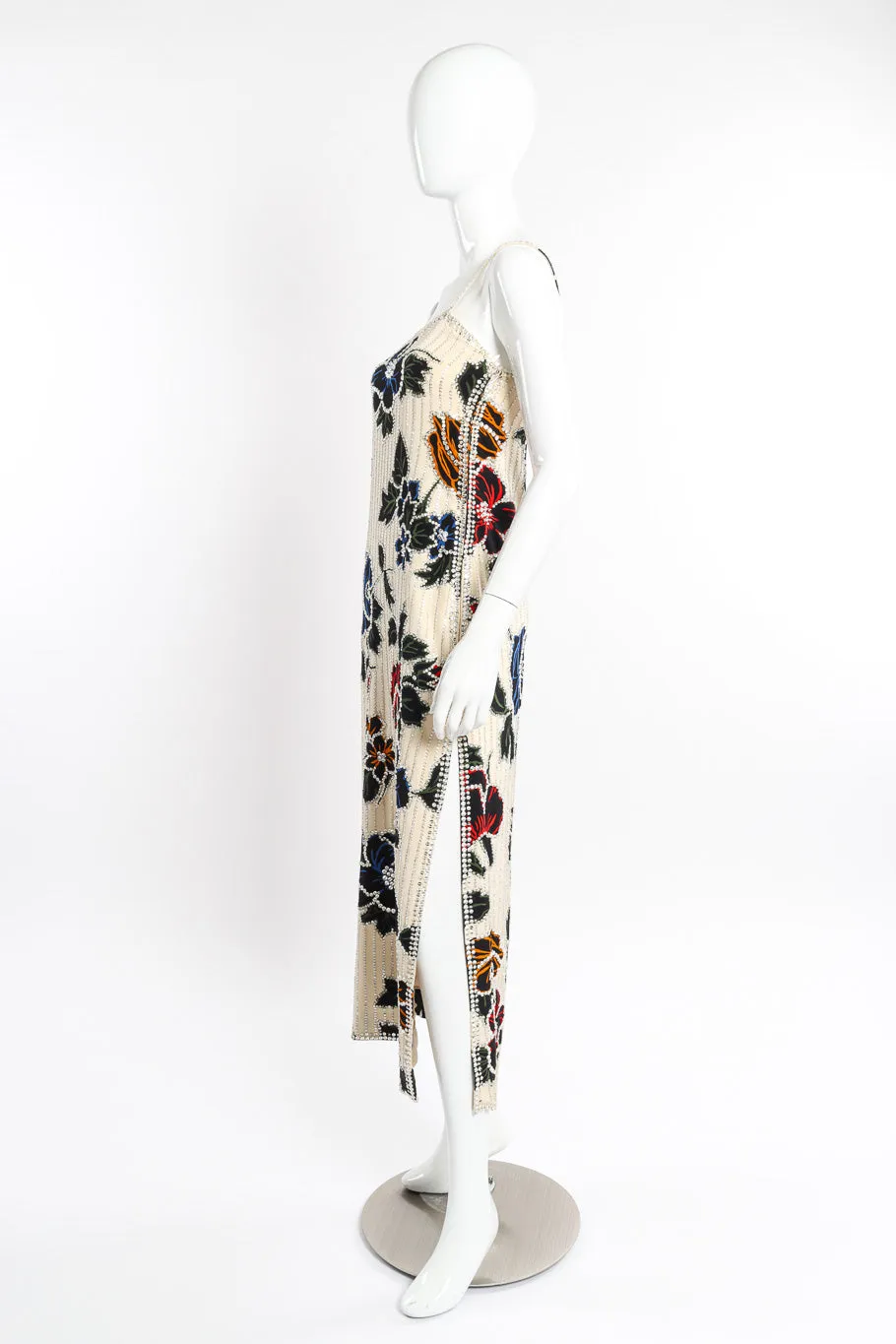 Floral Crystal Sequin Gown
