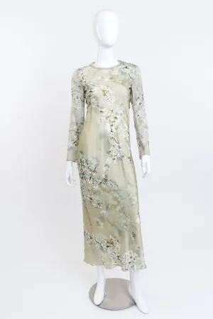 Flower Blossom Print Maxi Dress