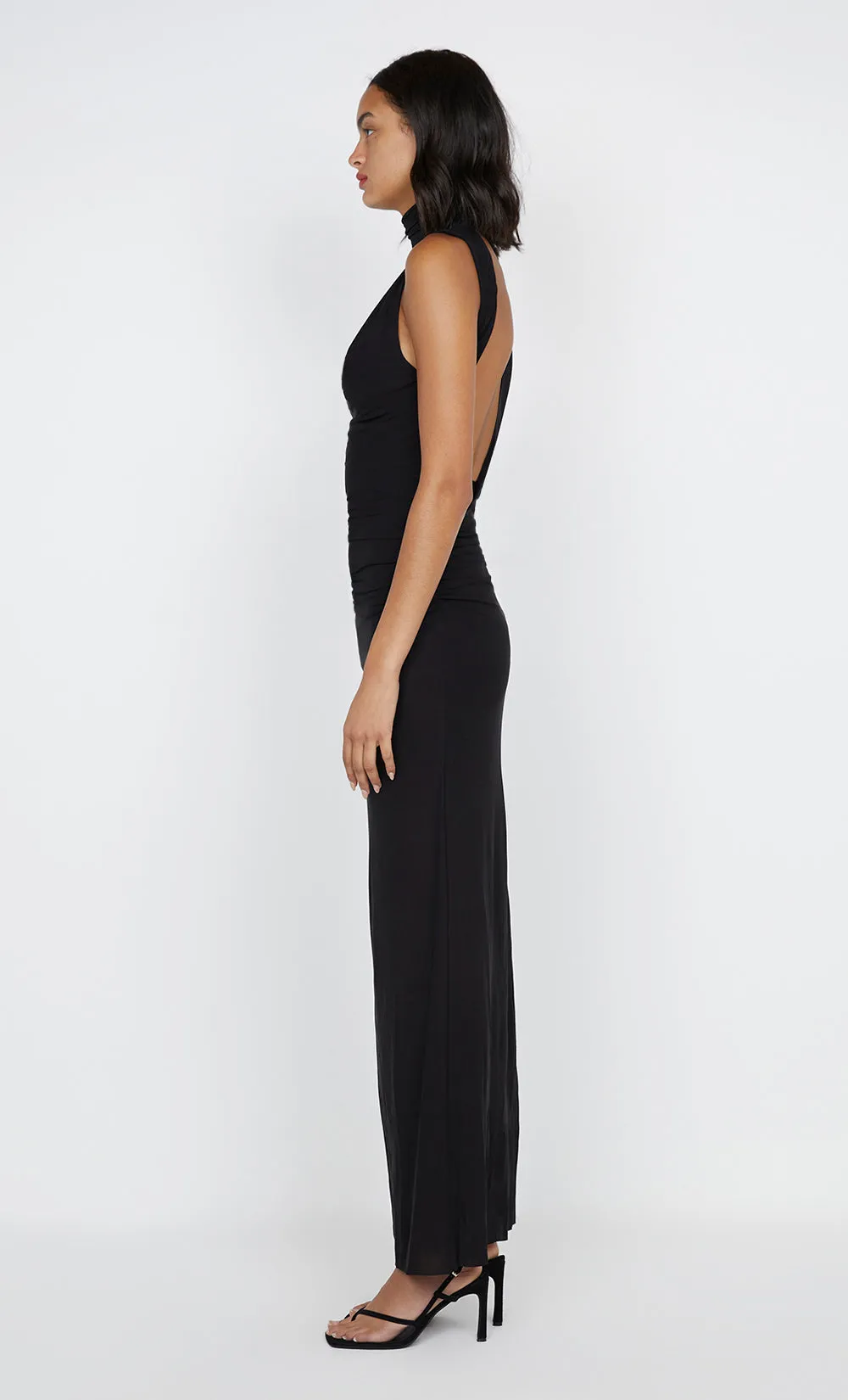 GIGI HIGH NECK DRESS - BLACK