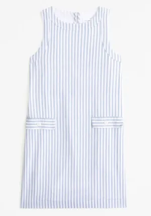 Girls Linen High Neck Dress