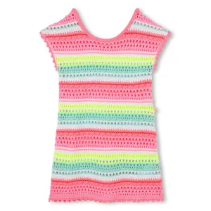 Girls Multicoloured Crochet Dress