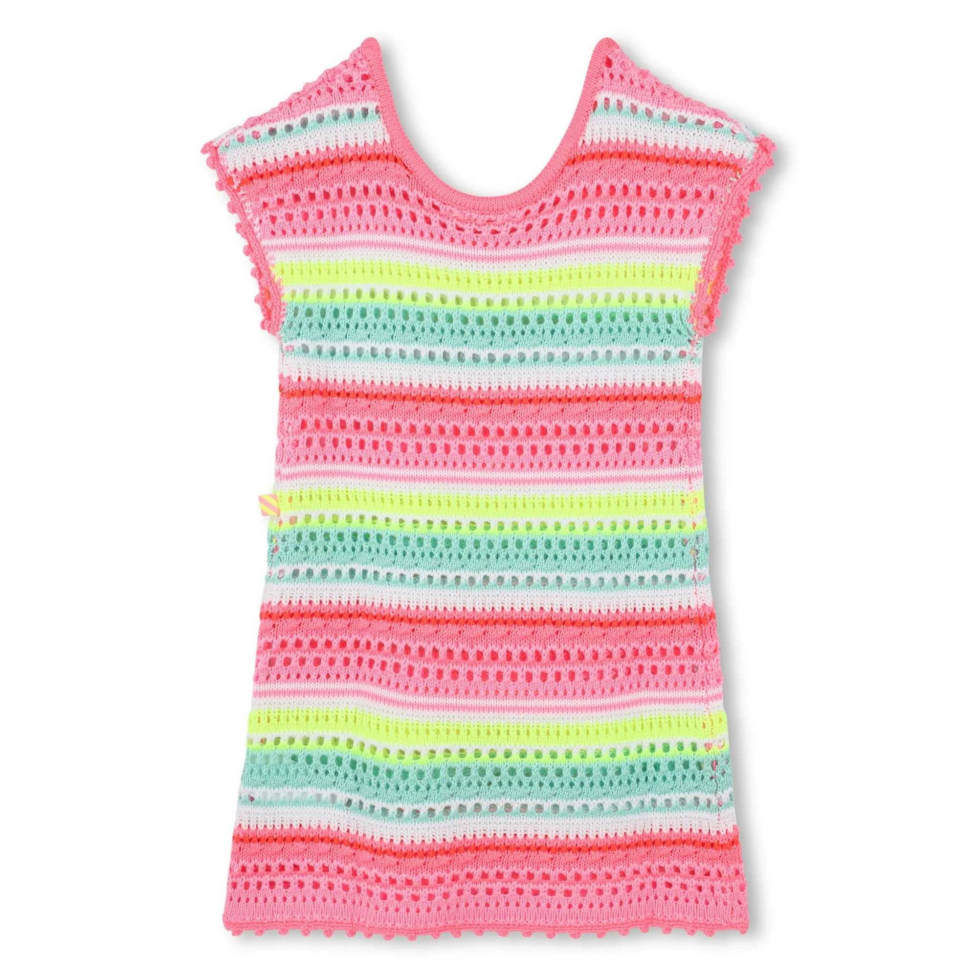 Girls Multicoloured Crochet Dress