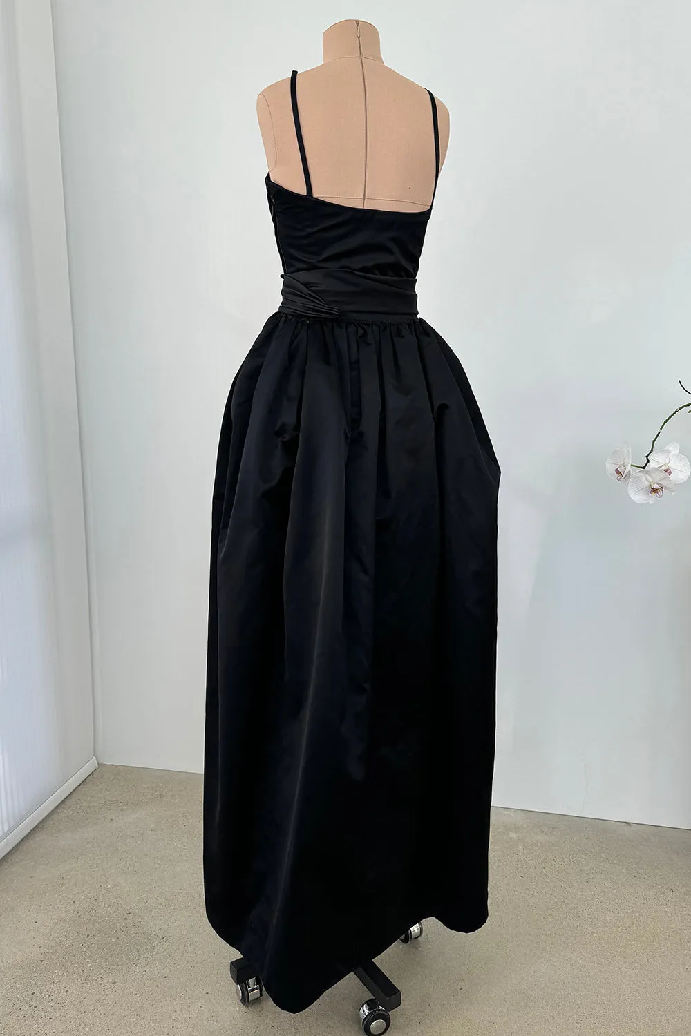 Givenchy 1980s Runway Sample Silk Satin Dress - 12.5" W