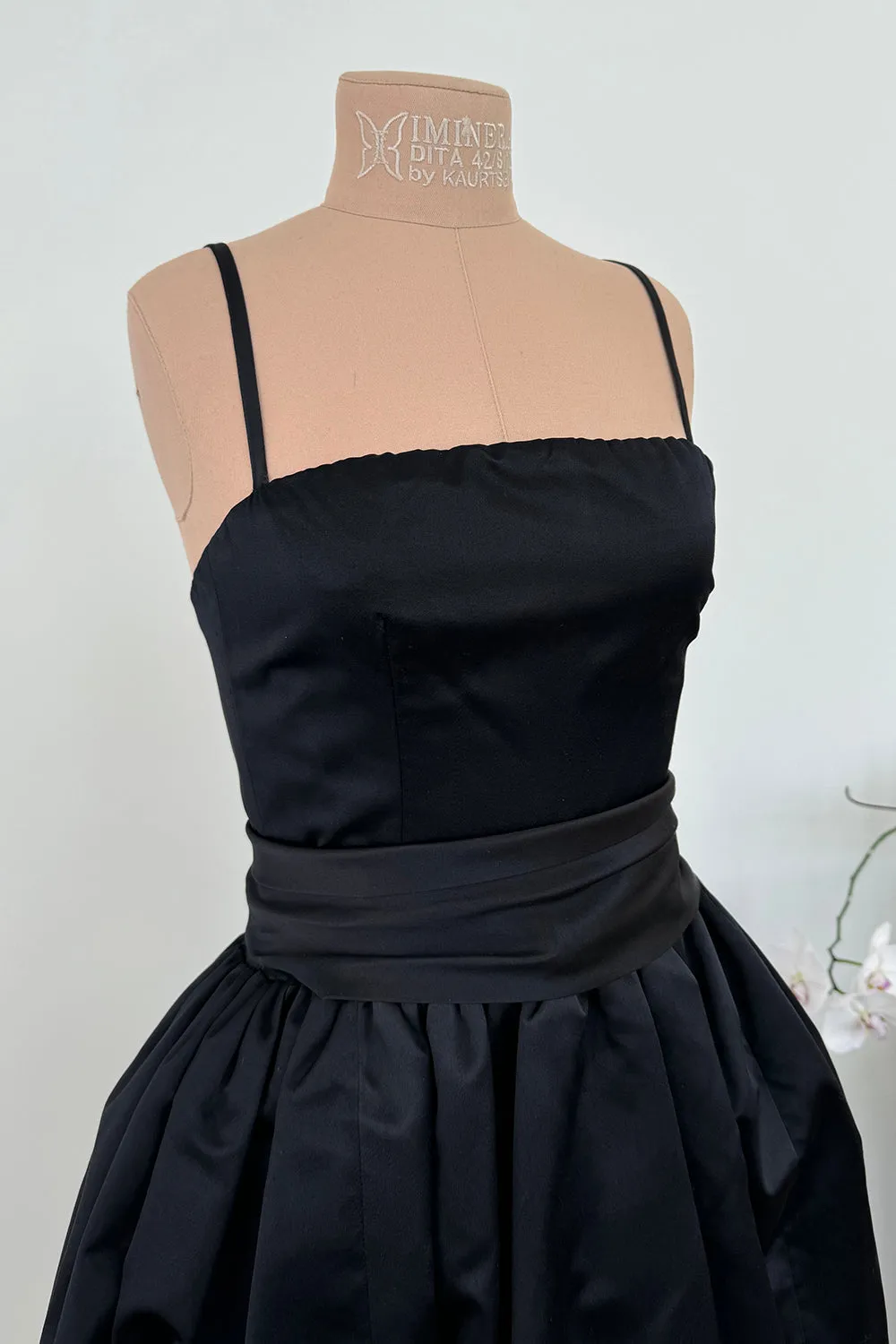 Givenchy 1980s Runway Sample Silk Satin Dress - 12.5" W