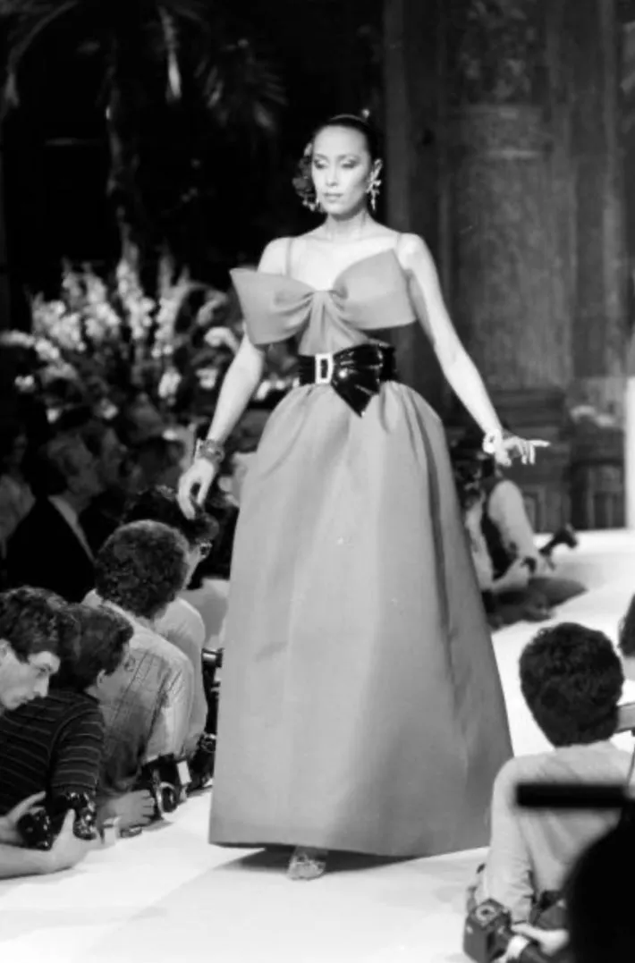 Givenchy 1980s Runway Sample Silk Satin Dress - 12.5" W