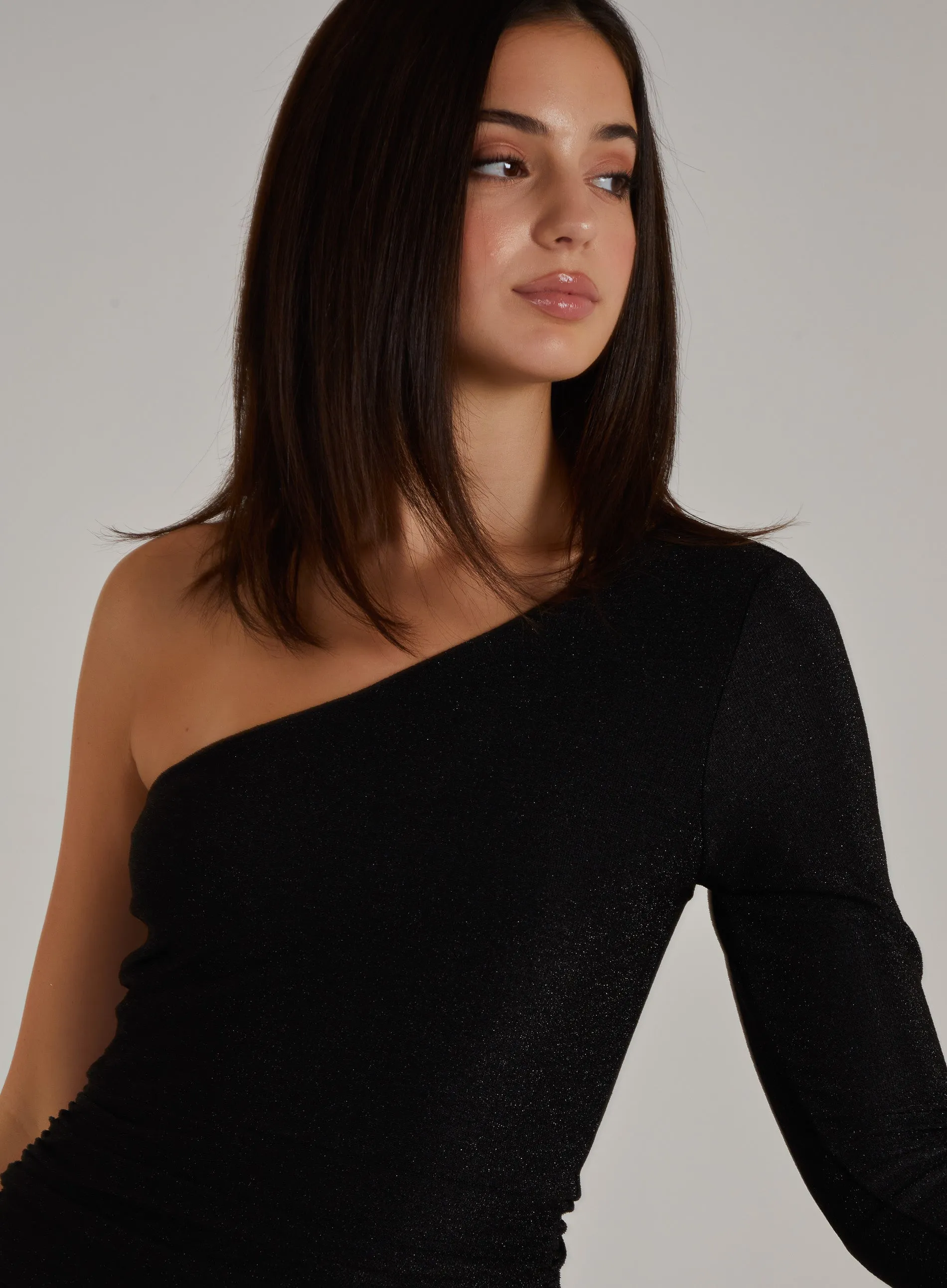 Glitter One Shoulder Dress
