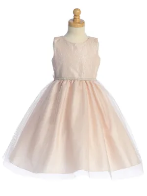 Glitter Tulle Dress - Blush - BL258-BLSH