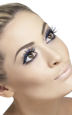 Glitter Web Blue Eyelashes