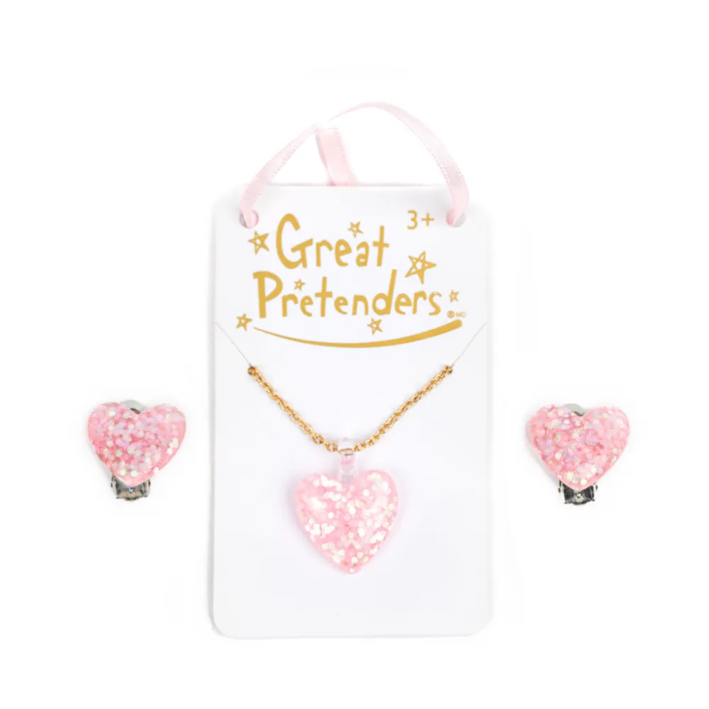 GP - Glitter Heart Necklace Assortment