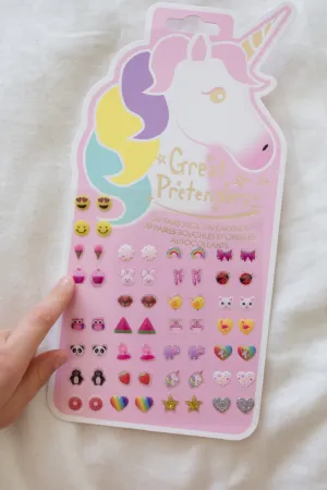 Great Pretenders Unicorn Sticker Earrings, 30 Pairs