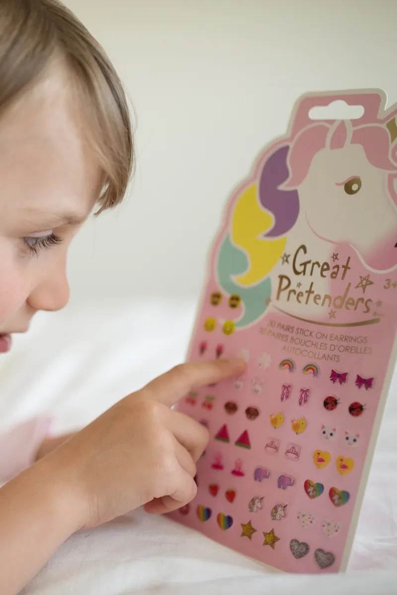 Great Pretenders Unicorn Sticker Earrings, 30 Pairs