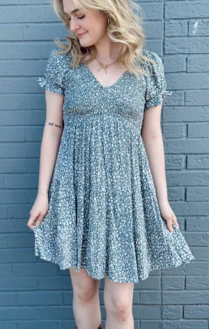 Green Ditsy Dress