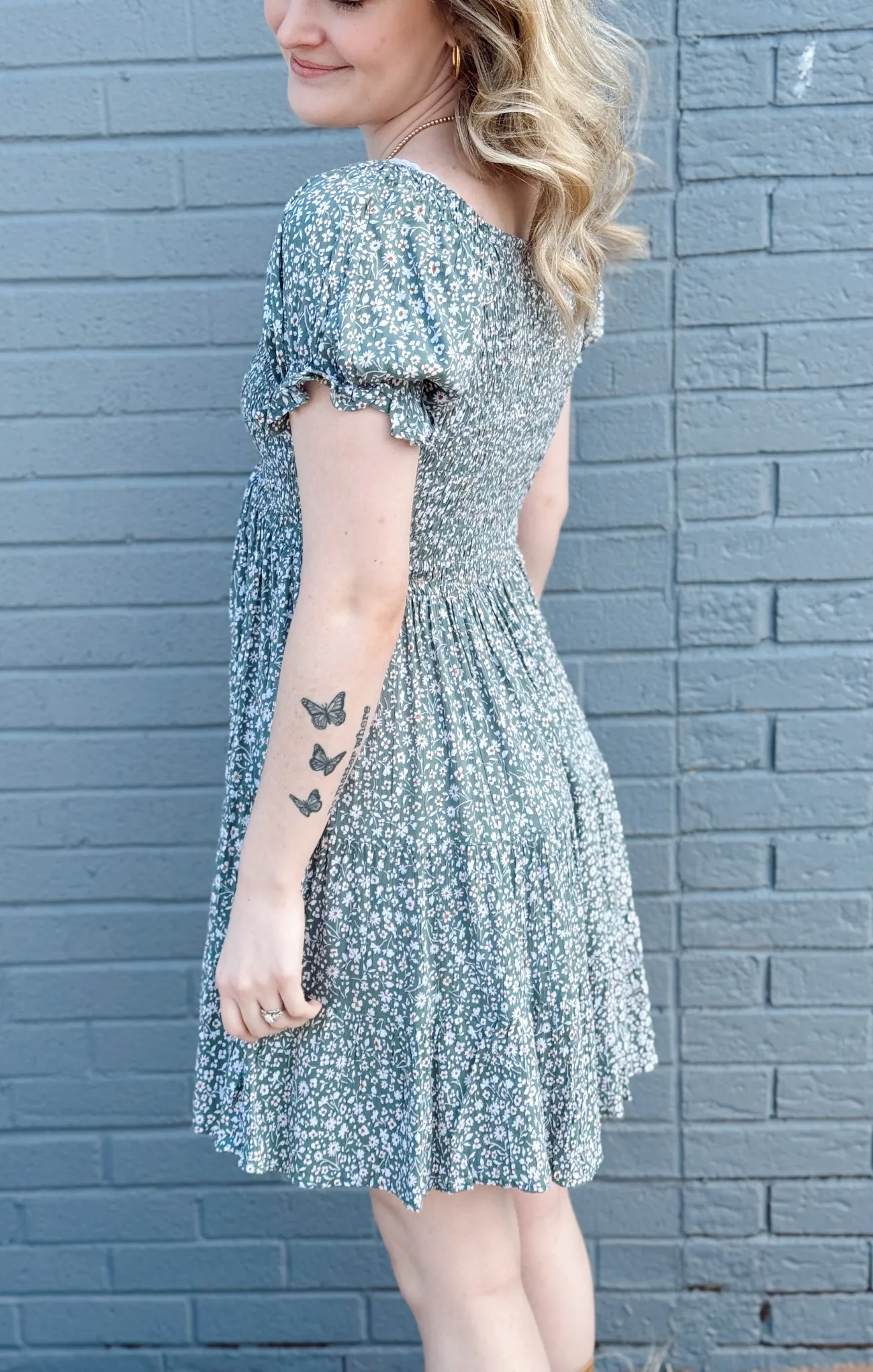 Green Ditsy Dress