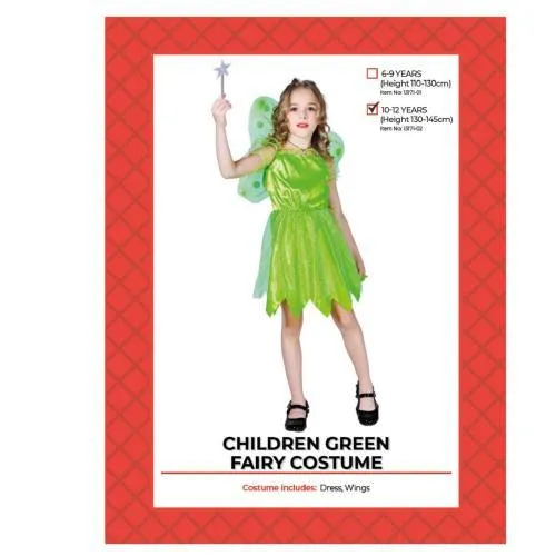 Green Fairy Tinker Bell Costume - Childrens