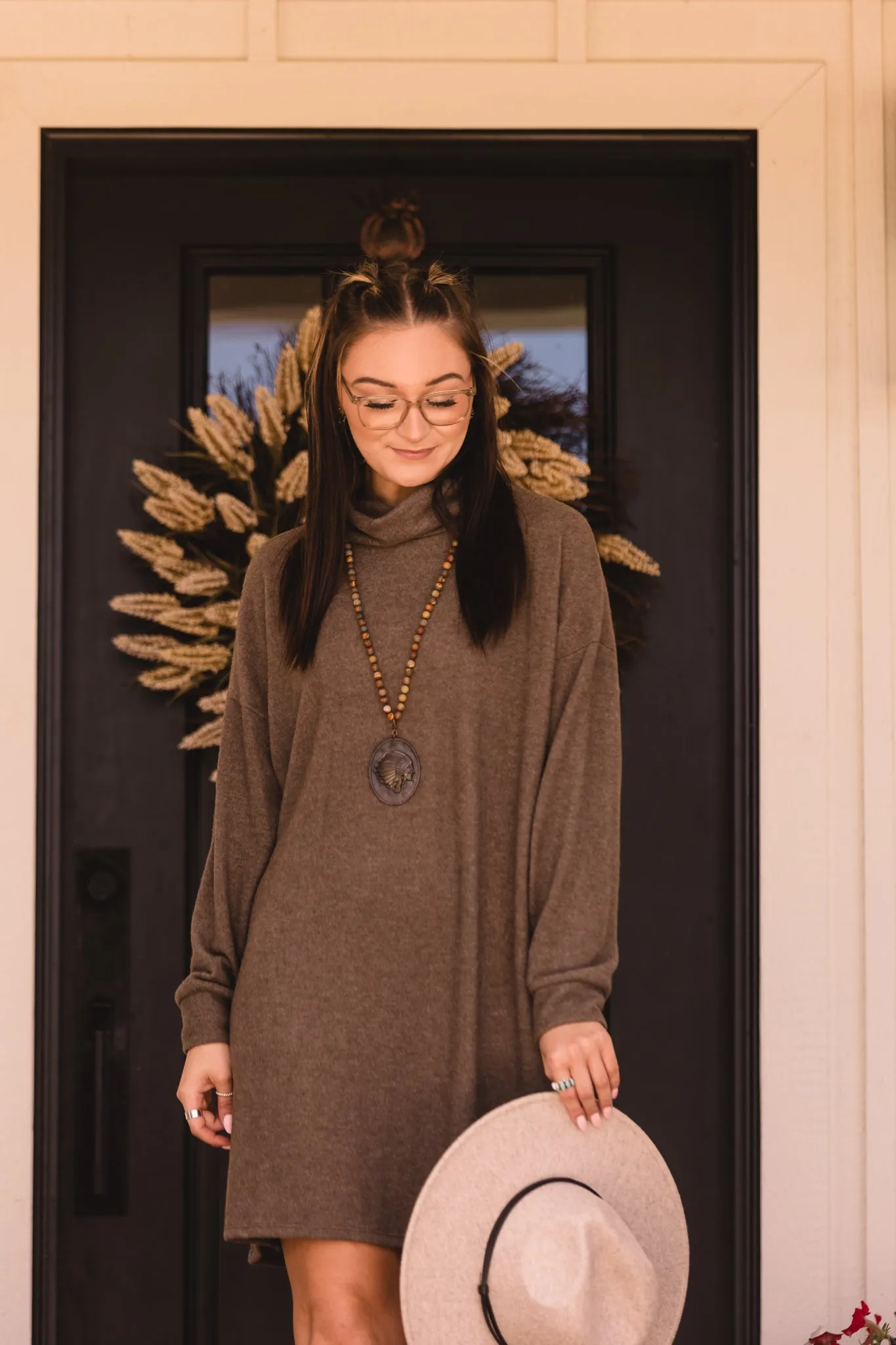 Hacci Cowl Neck Dress