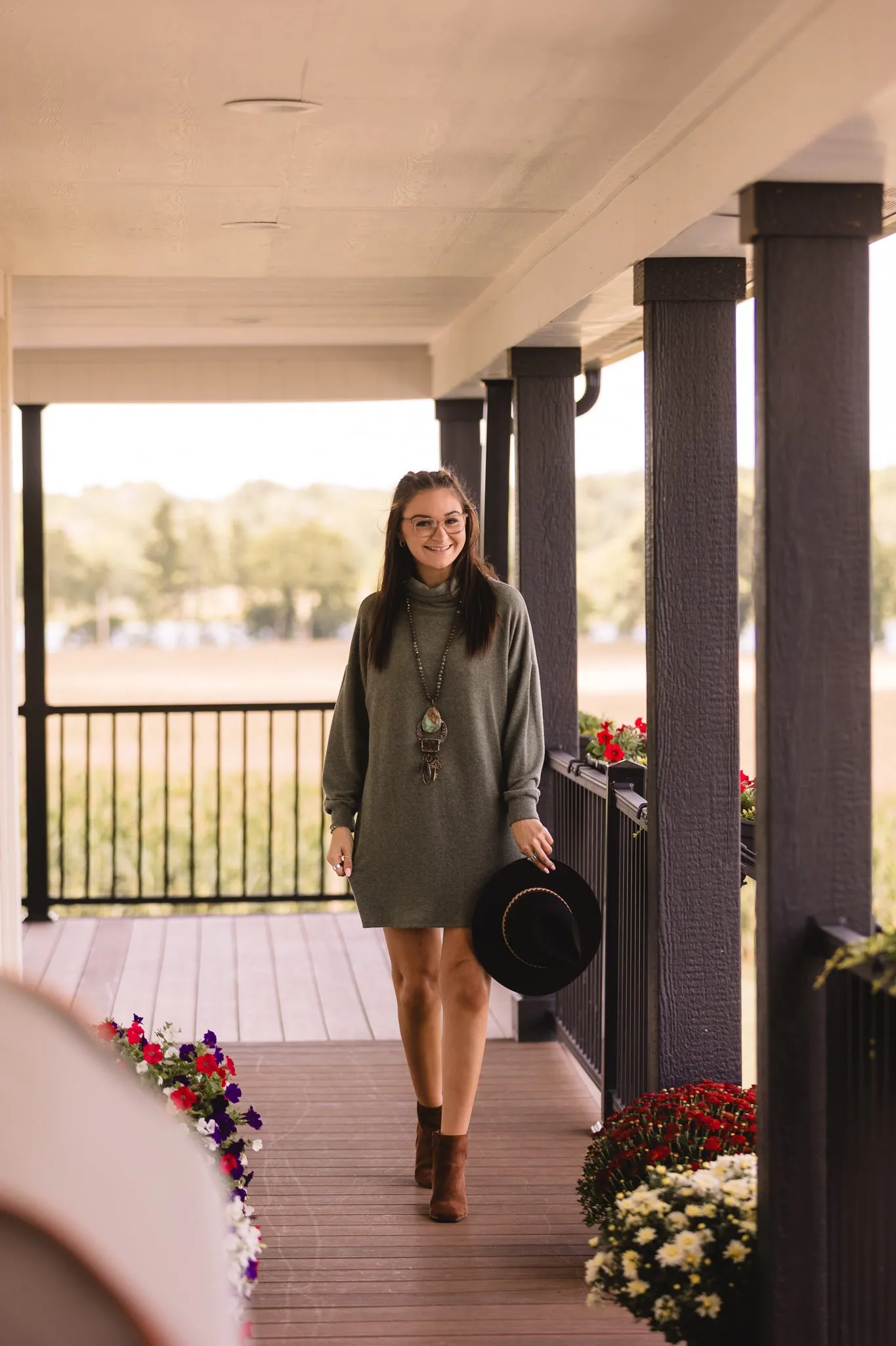 Hacci Cowl Neck Dress