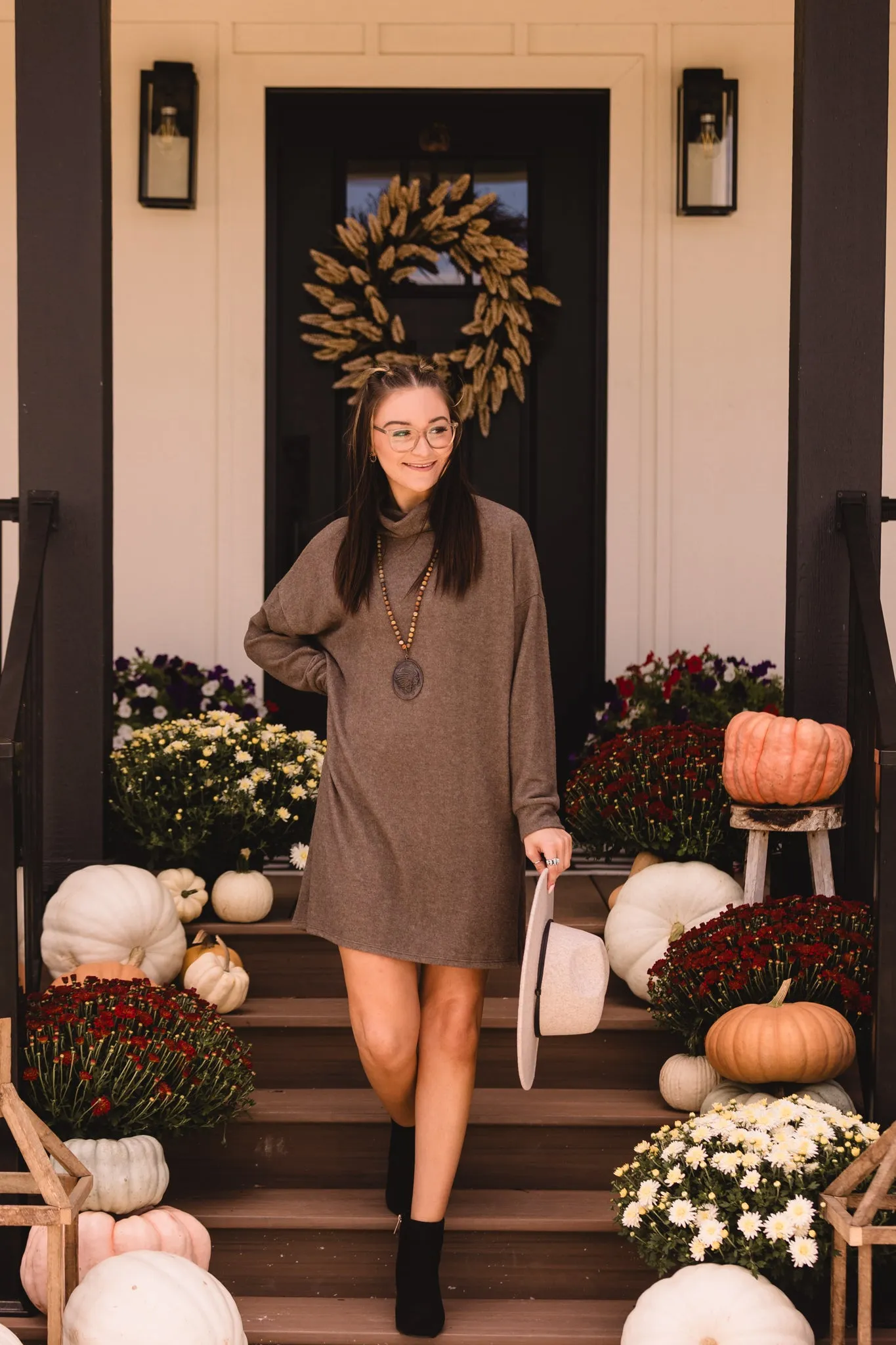 Hacci Cowl Neck Dress