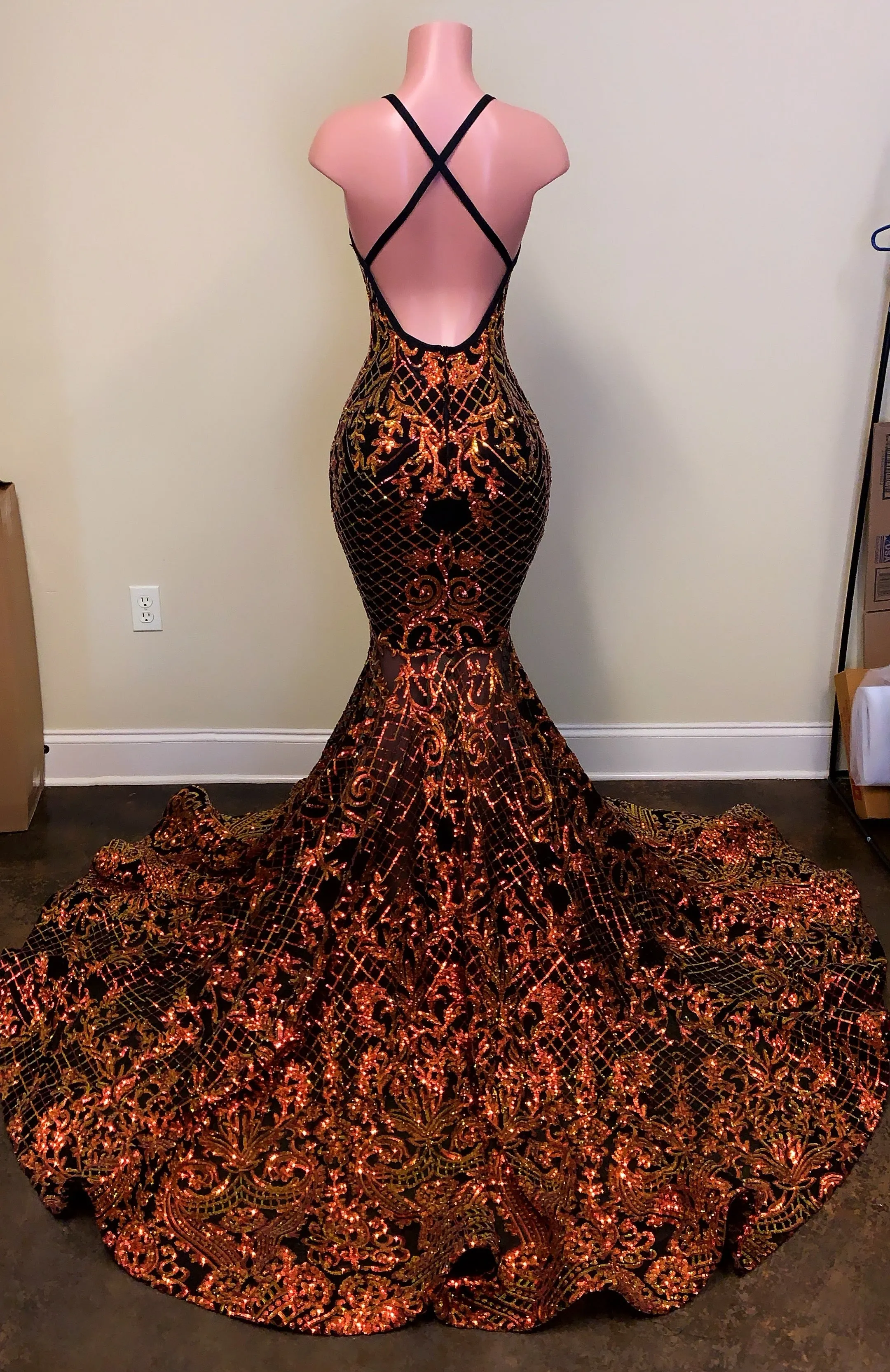 Halter Sequin Mermaid Gown